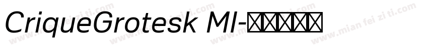 CriqueGrotesk MI字体转换